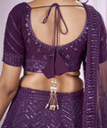 Mesmerizing Purple Party wear Heavy Lehenga Choli for Women with Dupatta Sequence Lehenga Choli In USA - ReadyToWearshop