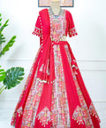Pink Digital print with kodi lace broder lehenga choli for women in USA - ReadyToWearshop