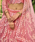 Pink Heavy Lehenga Choli for Women with Dupatta Sequence Lehenga Choli In USA - ReadyToWearshop