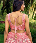 Pink Heavy Lehenga Choli for Women with Dupatta Sequence Lehenga Choli In USA - ReadyToWearshop