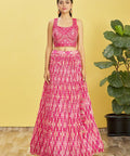 Pink Party wear Heavy Lehenga Choli for Women with Dupatta Sequence Lehenga Choli In USA - ReadyToWearshop