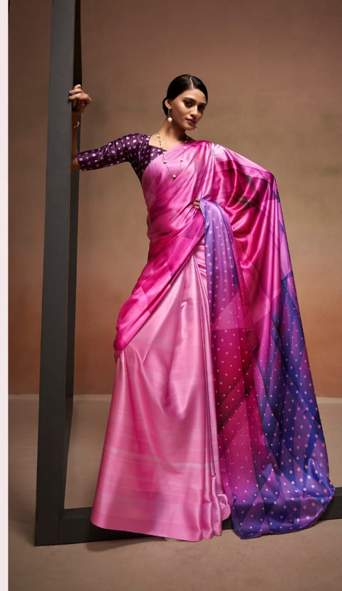 Pink Super Demanding Sattin collection,In USA Perfect for Indian wedding or party wear for women - ReadyToWearshop