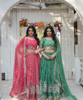 Pink traditional Embroidered work Lehenga Choli with Dupatta for women - ReadyToWearshop
