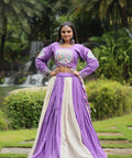 Purple Made for Navratri Season, Designer Readymade Rayon Lehenga choli Set for women - ReadyToWearshop