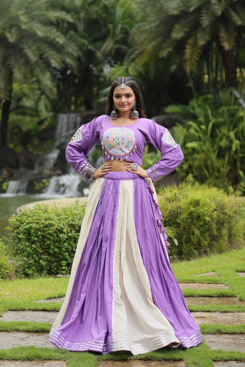 Purple Made for Navratri Season, Designer Readymade Rayon Lehenga choli Set for women - ReadyToWearshop