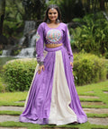 Purple Made for Navratri Season, Designer Readymade Rayon Lehenga choli Set for women - ReadyToWearshop