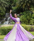 Purple Made for Navratri Season, Designer Readymade Rayon Lehenga choli Set for women - ReadyToWearshop