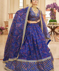 Blue Artistic fancy lehenga Choli for women with Dupatta in USA - ReadyToWearshop