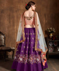 Glamorous Purple fancy lehenga Choli for women with Dupatta in USA - ReadyToWearshop