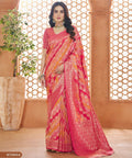 Red Banarasi Silk Saree, USA, Perfect for Indian wedding partywear sequins saree - ReadyToWearshop