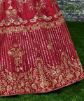 Red Flaunt your simple and pretty look with this hypnotic colored lehenga choli For Women - ReadyToWearshop