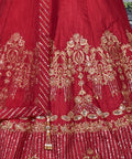 Red Flaunt your simple and pretty look with this hypnotic colored lehenga choli For Women - ReadyToWearshop