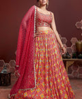 Red Party wear Heavy Lehenga Choli for Women with Dupatta Sequence Lehenga Choli In USA - ReadyToWearshop