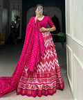 Pink Silk lehenga Choli For women with Dupatta in USA - ReadyToWearshop