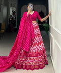 Pink Silk lehenga Choli For women with Dupatta in USA - ReadyToWearshop