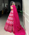 Pink Silk lehenga Choli For women with Dupatta in USA - ReadyToWearshop