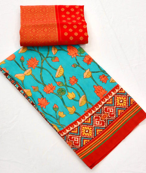 Sky blue beautiful Indian saree with blouse in ,USA Perfect for Indian wedding or party wear for women - ReadyToWearshop