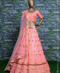 Take the route of elegance with this splendid ensemble in pastel. Color, material & work Lehenga choli for women - ReadyToWearshop