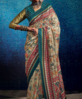 Teal Blue beautiful Indian saree with blouse in ,USA Perfect for Indian wedding or party wear for women - ReadyToWearshop