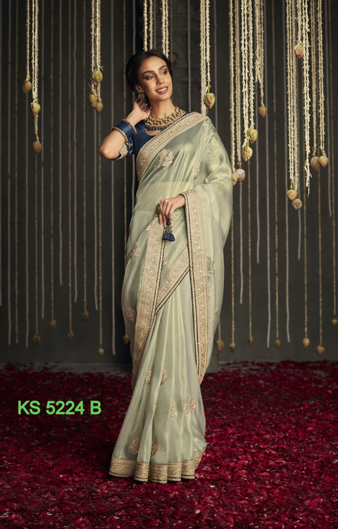 Teal Blue Indian Wedding Wear saree with blouse in USA, Perfect for Indian Party Wear sequins saree For Woman - ReadyToWearshop