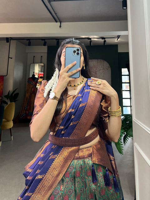 The Elegant Jacquard lehenga choli for women - ReadyToWearshop