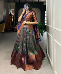 The Elegant Jacquard lehenga choli for women - ReadyToWearshop