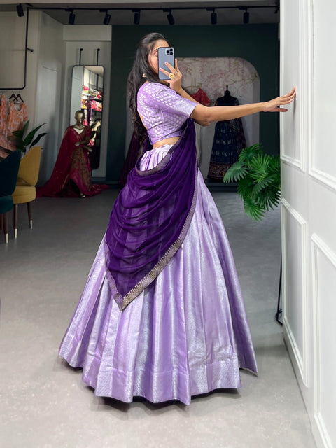 Wearing a Jacquard lehenga choli is not just about donning attire, where traditional motifs meet modern silhouettes for women - ReadyToWearshop