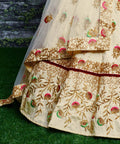 white elegance with this splendid ensemble in pastel color lehenga choli for women in wedding - ReadyToWearshop