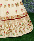 white elegance with this splendid ensemble in pastel color lehenga choli for women in wedding - ReadyToWearshop